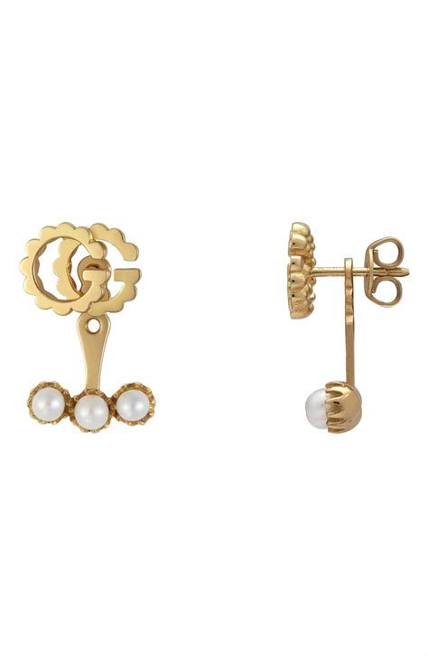 gucci earrings pearls|Gucci stud earrings sale.